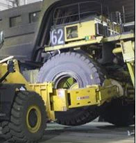 mining truck tires handler